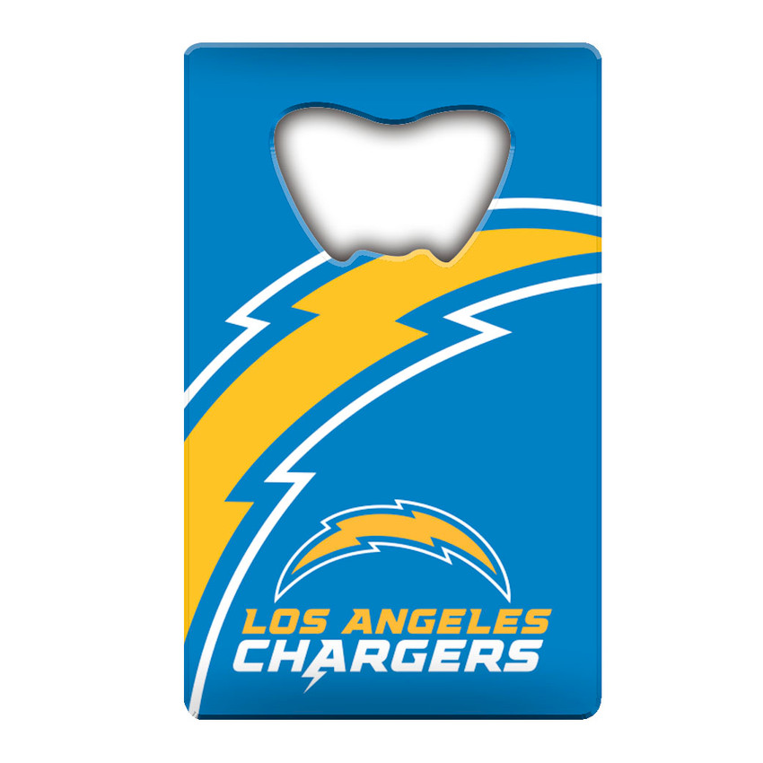 Los Angeles Chargers Chargers Credit Card Style Bottle Opener - 2 x 3.25 Bolt Primary Logo