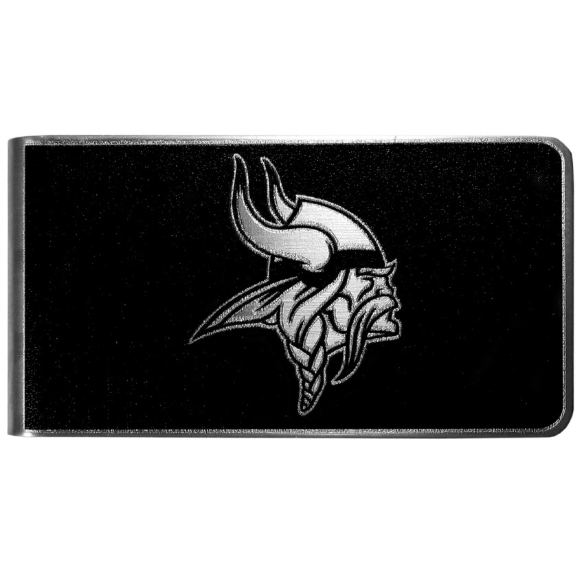 Minnesota Vikings Black and Steel Money Clip