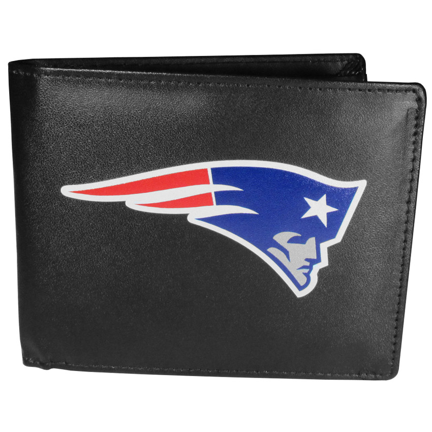 New England Patriots Leather Bi-fold Wallet, Large Logo
