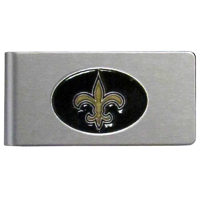 New Orleans Saints Brushed Metal Money Clip