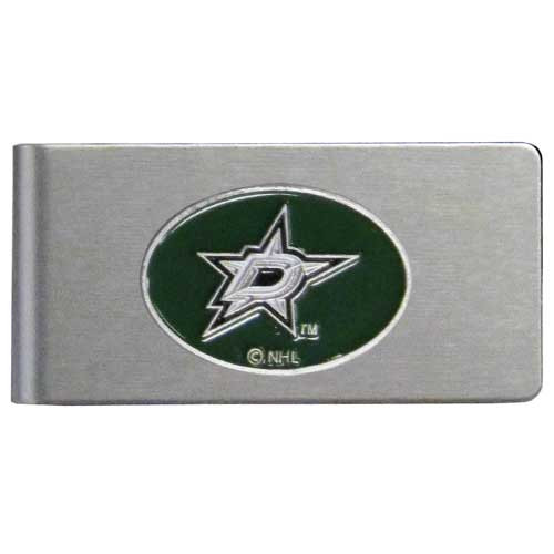 Dallas Stars¬ô Brushed Metal Money Clip