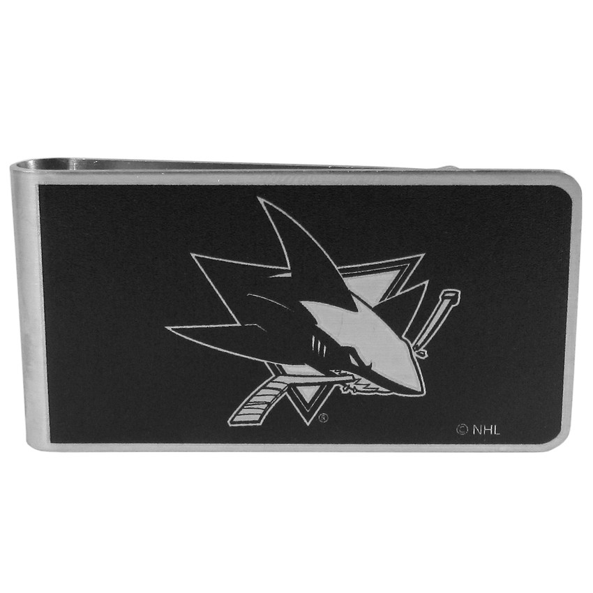 San Jose Sharks¬Æ Black and Steel Money Clip
