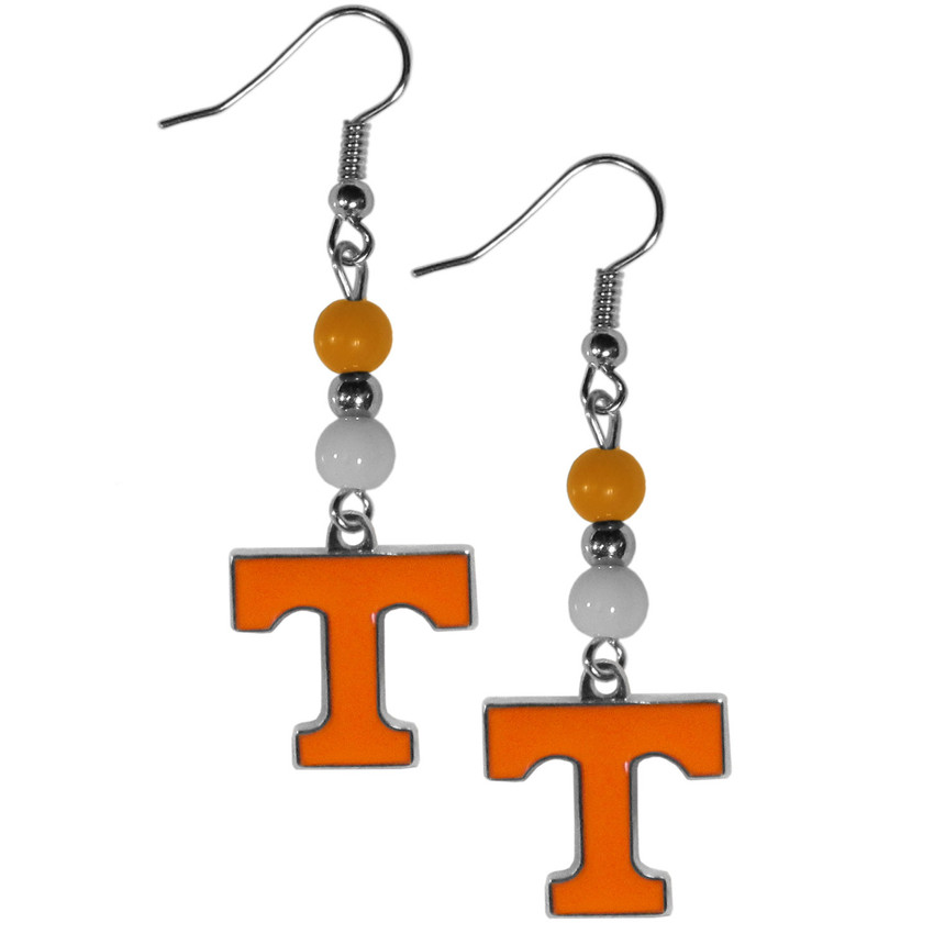 Tennessee Volunteers Fan Bead Dangle Earrings