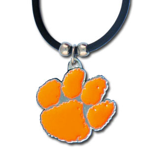 Clemson Tigers Rubber Cord Necklace