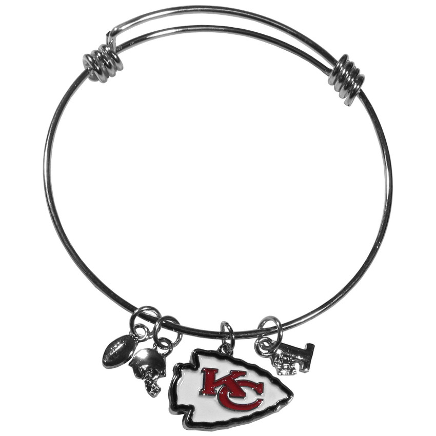Kansas City Chiefs Charm Bangle Bracelet