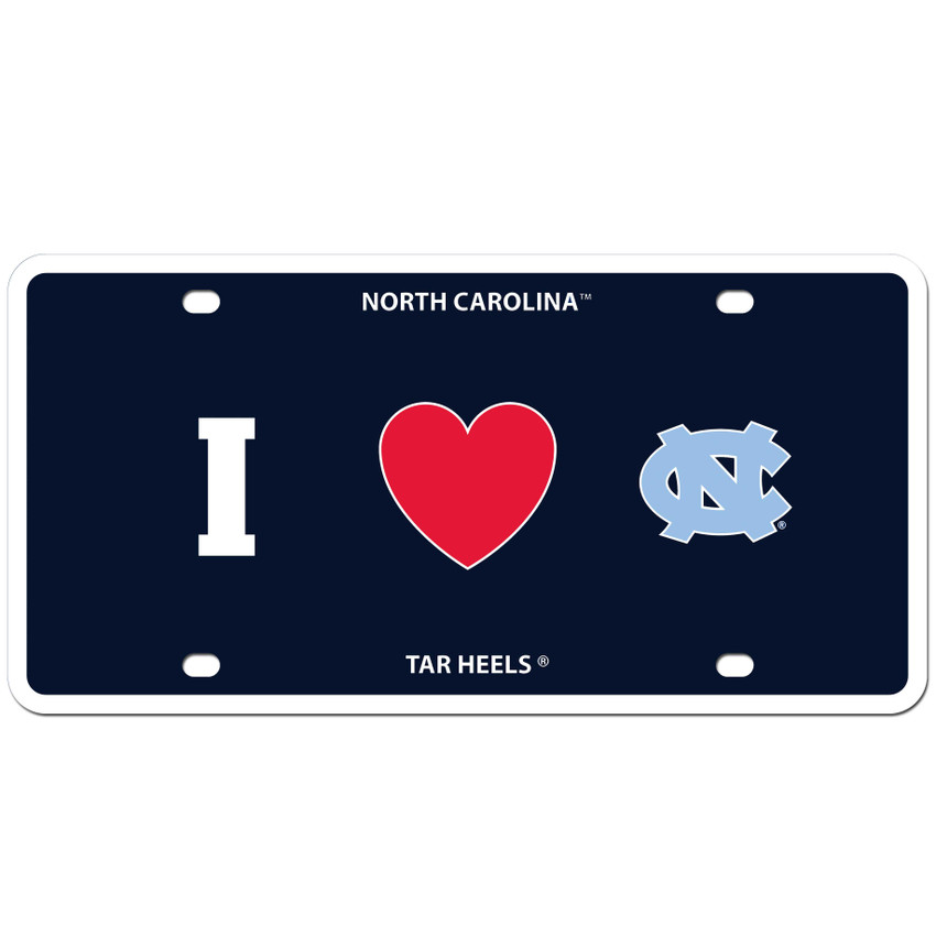 N. Carolina Tar Heels Styrene License Plate