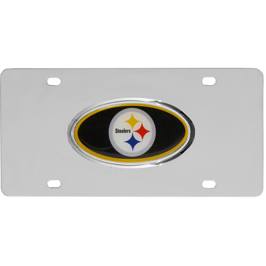 Pittsburgh Steelers Steel License Plate, Dome