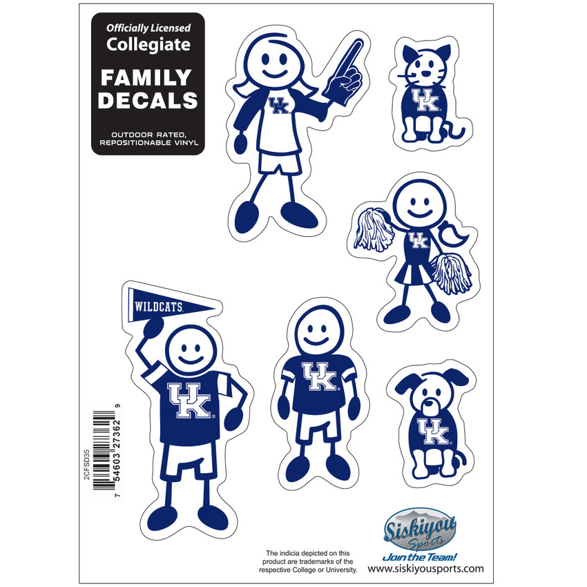Kentucky Wildcats Family Decal Set Small