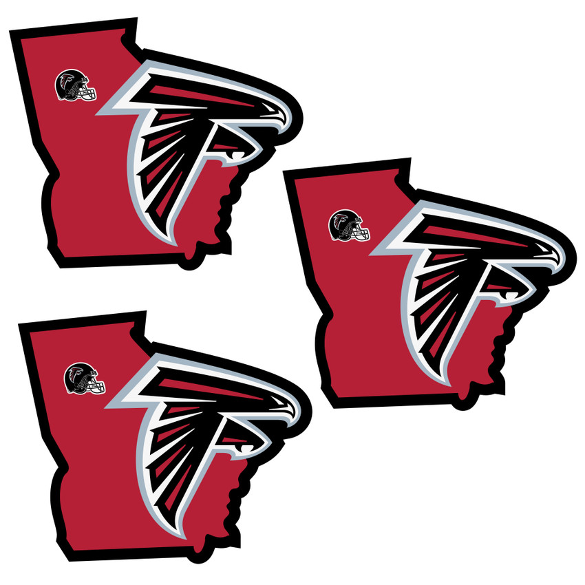 Atlanta Falcons Home State Decal, 3pk
