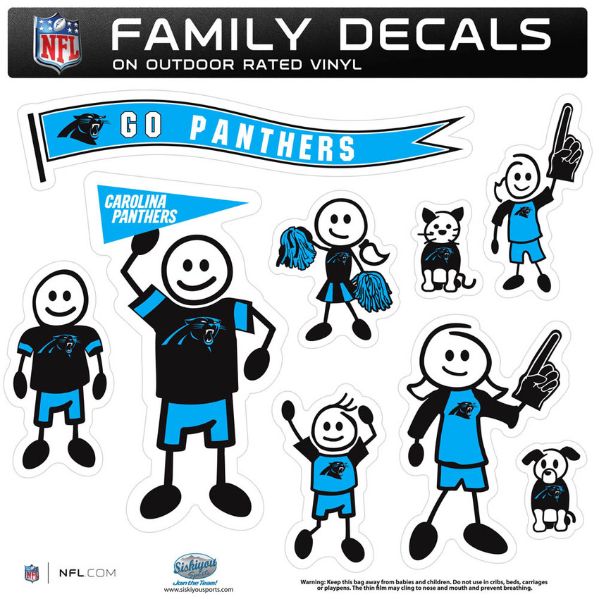 Carolina Panthers Family Decal Set Large