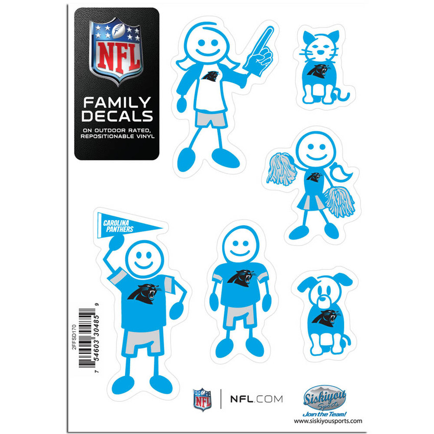 Carolina Panthers Family Decal Set Small