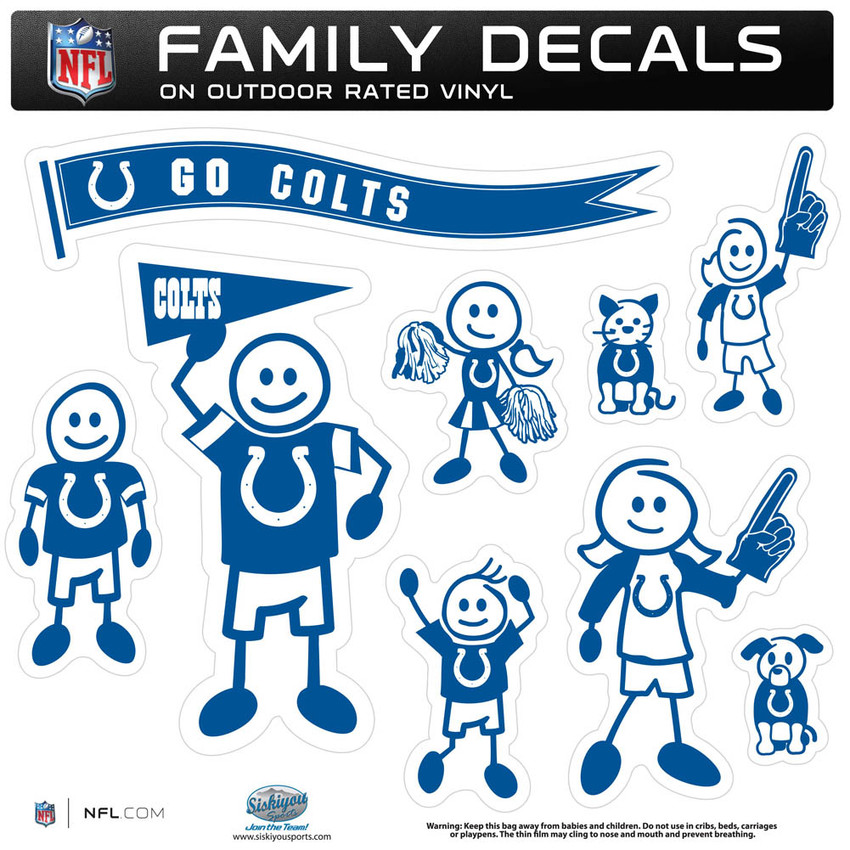 Indianapolis Colts Family Decal Set Large