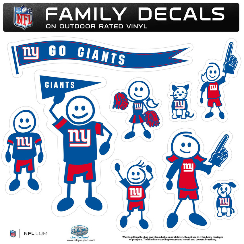 New York Giants Family Decal Set Large