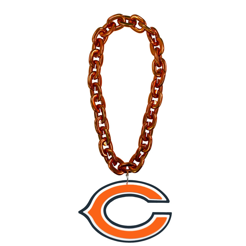 Chicago Bears Fan Chain Necklace NFL Foam Chain Fan Gear Orange
