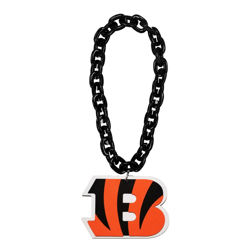 Cincinnati Bengals Fan Chain Necklace NFL Foam Chain Fan Gear Black