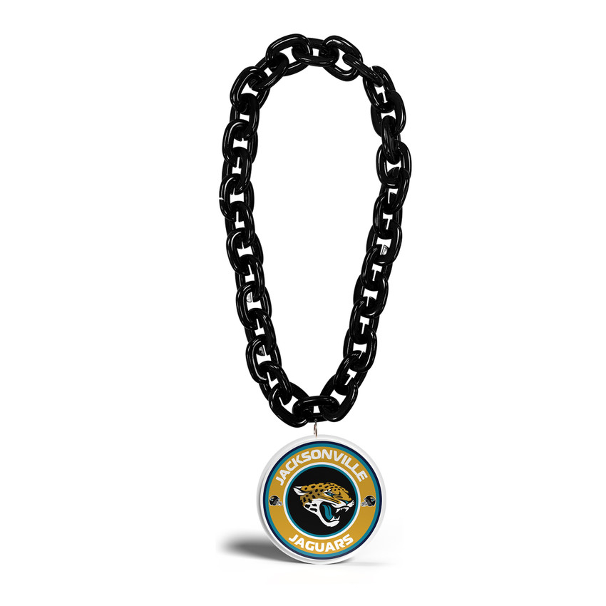 Jacksonville Jaguars Fan Chain Necklace NFL Foam Chain Fan Gear Black