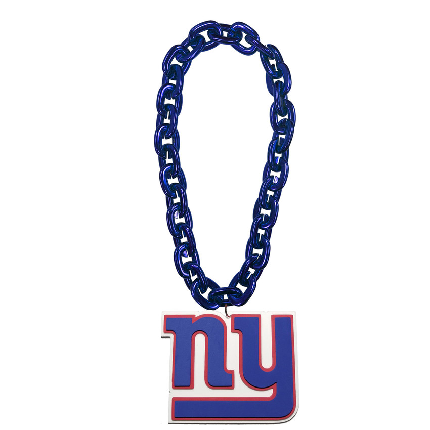 New York Giants Fan Chain Necklace NFL Foam Chain Fan Gear Blue
