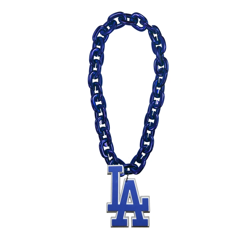 Los Angeles Dodgers Fan Chain Necklace MLB Foam Chain Fan Gear Blue
