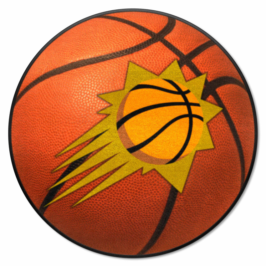 Phoenix Suns Basketball Rug - 27in. Diameter Sun Basketball Primary Logo