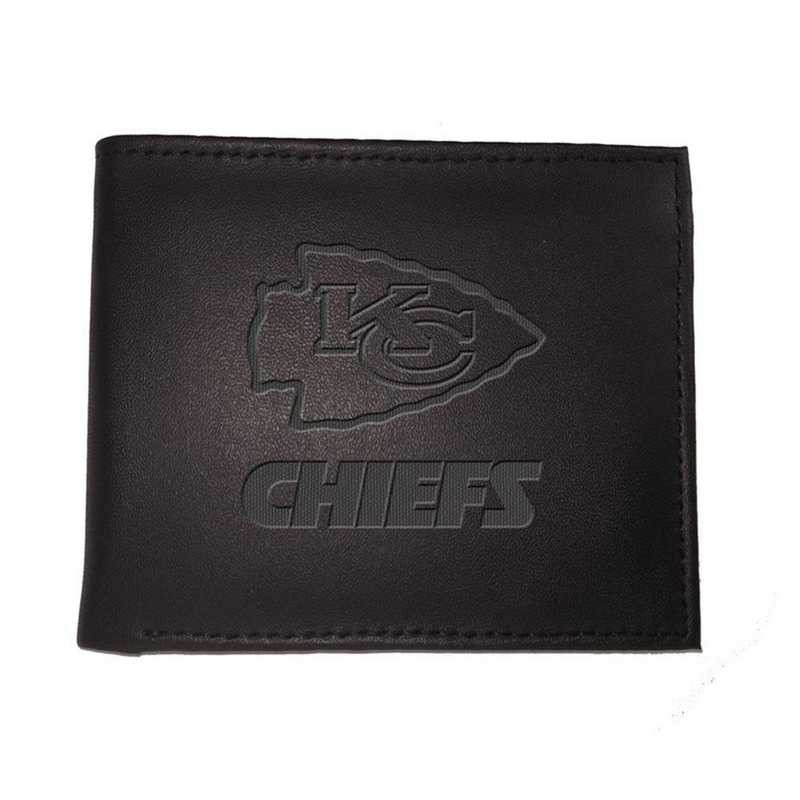 Kansas City Chiefs Leather Blackout Bi-fold Wallet