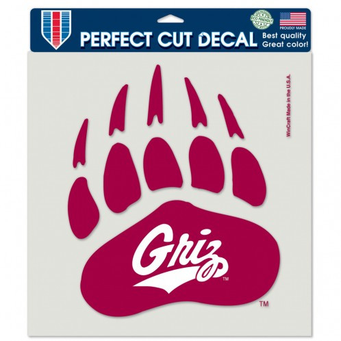 Montana Grizzlies Decal 8x8 Perfect Cut Color