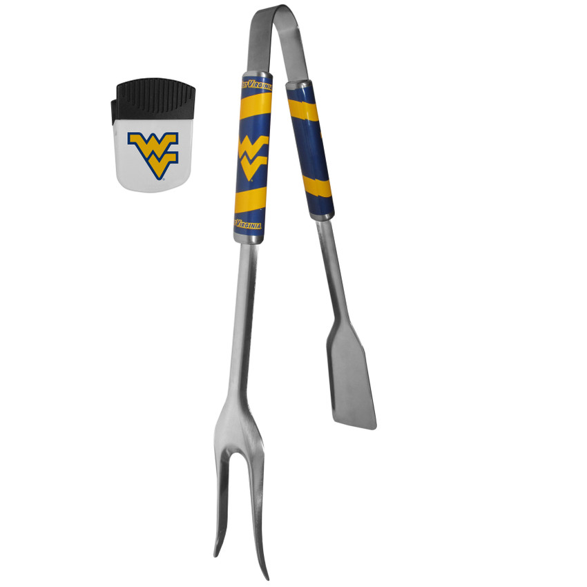 W. Virginia Mountaineers 3 in 1 BBQ Tool and Chip Clip