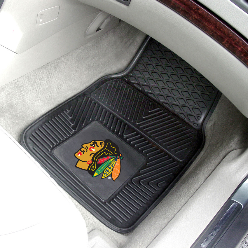 NHL - Chicago Blackhawks 2-pc Vinyl Car Mat Set 17"x27"