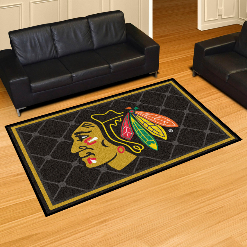 NHL - Chicago Blackhawks 5x8 Rug 59.5"x88"