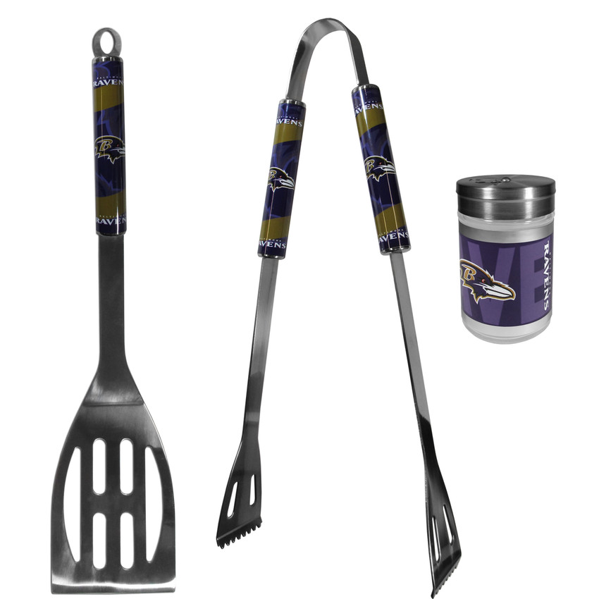 Baltimore Ravens 2pc BBQ Set with Season Shaker