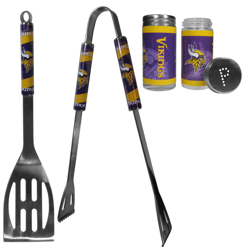 Minnesota Vikings 2pc BBQ Set with Tailgate Salt & Pepper Shakers