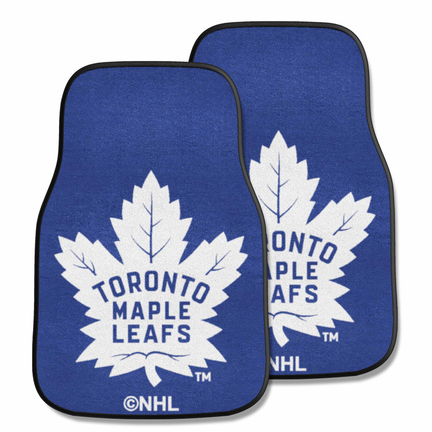 Toronto Maple Leafs Front Carpet Car Mat Set - 2 Pieces Maple Leaf Primary Logo
