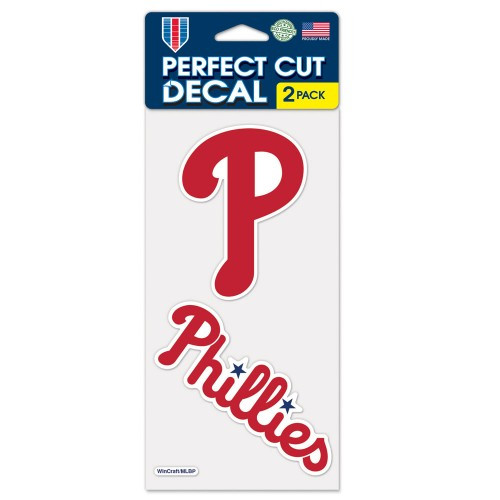 Philadelphia Phillies Decal 4x4 Perfect Cut Set of 2