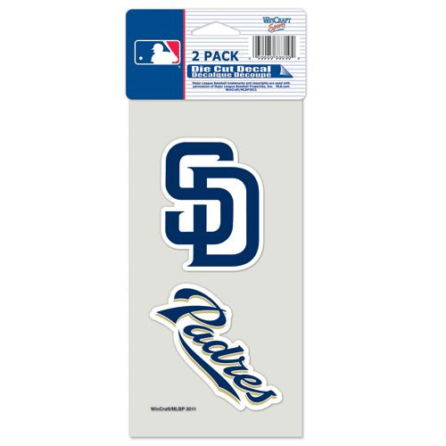 San Diego Padres Set of 2 Die Cut Decals