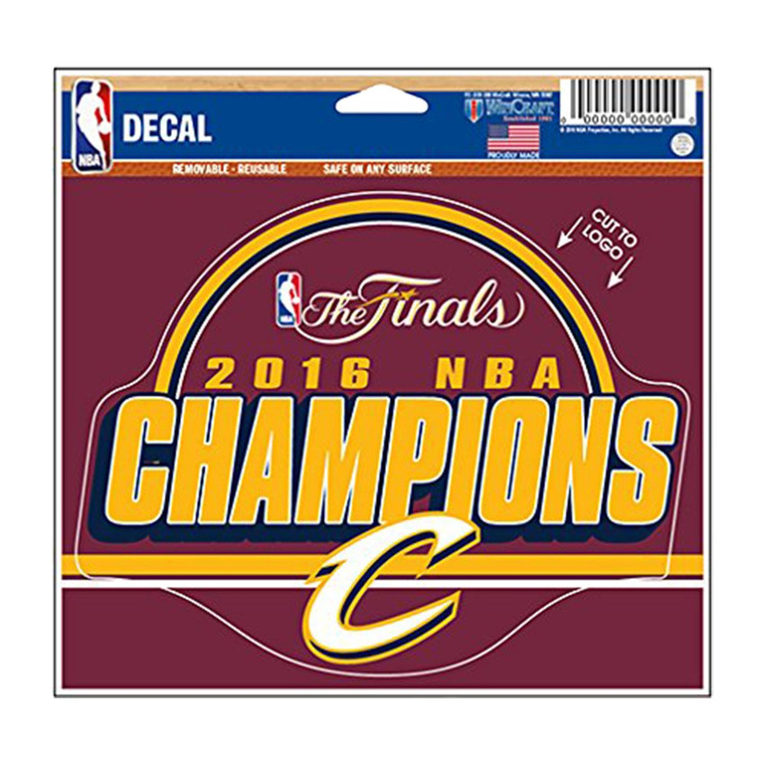 Cleveland Cavaliers Decal 4.5x5.75 Multi Use Color 2016 Champions Design
