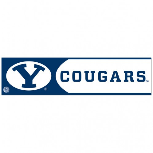 BYU Cougars Decal 3x12 Bumper Strip Style