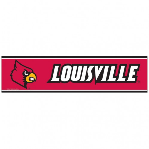 Louisville Cardinals Decal 3x12 Bumper Strip Style
