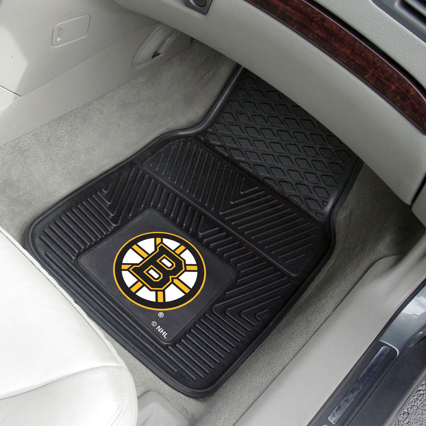 NHL - Boston Bruins 2-pc Vinyl Car Mat Set 17"x27"