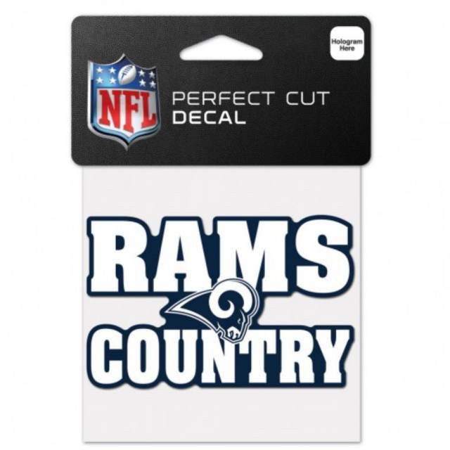 Los Angeles Rams Decal 4x4 Perfect Cut Color Slogan