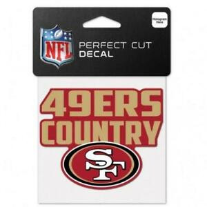 San Francisco 49ers Decal 4x4 Perfect Cut Color Slogan
