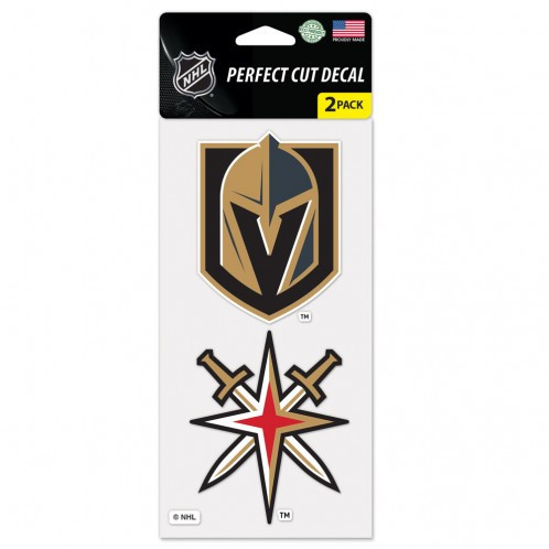 Vegas Golden Knights Decal 4x4 Perfect Cut Set of 2