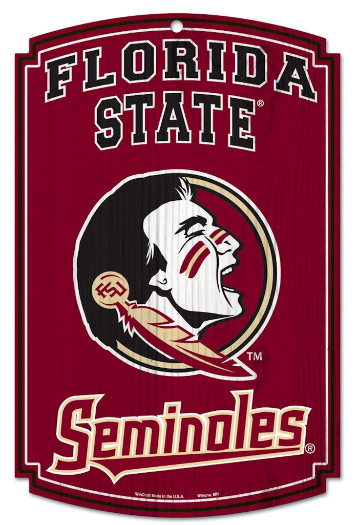 Florida State Seminoles Sign 11x17 Wood