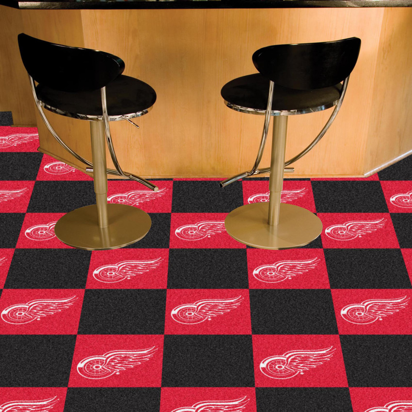 NHL - Detroit Red Wings Team Carpet Tiles 18"x18" tiles