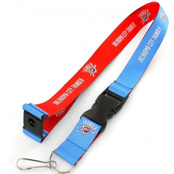 Oklahoma City Thunder Lanyard Keychain ID Holder NBA Fan Accessory Reversible