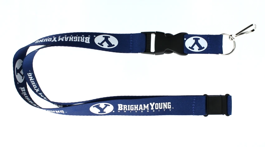 BYU Cougars Lanyard Keychain ID Holder NCAA Fan Accessory - Blue - Oval Y