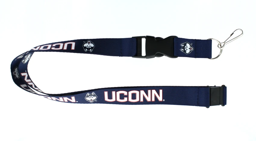 Connecticut Huskies Lanyard Keychain ID Holder NCAA Fan Accessory Blue