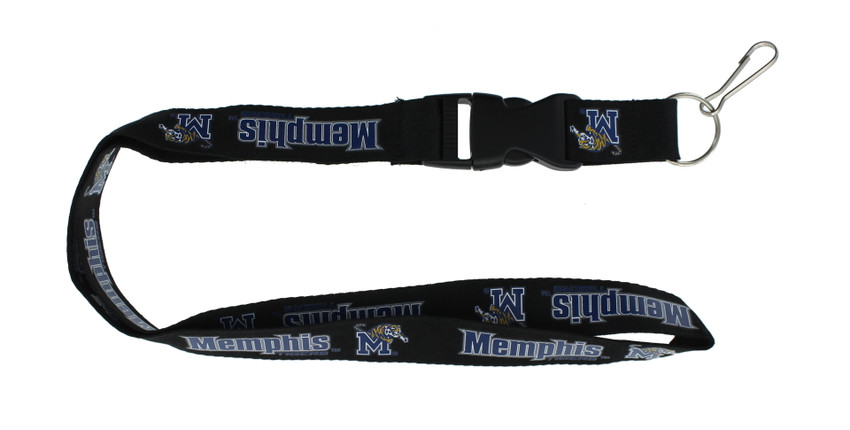 Memphis Tigers Lanyard Keychain ID Holder NCAA Fan Accessory Black