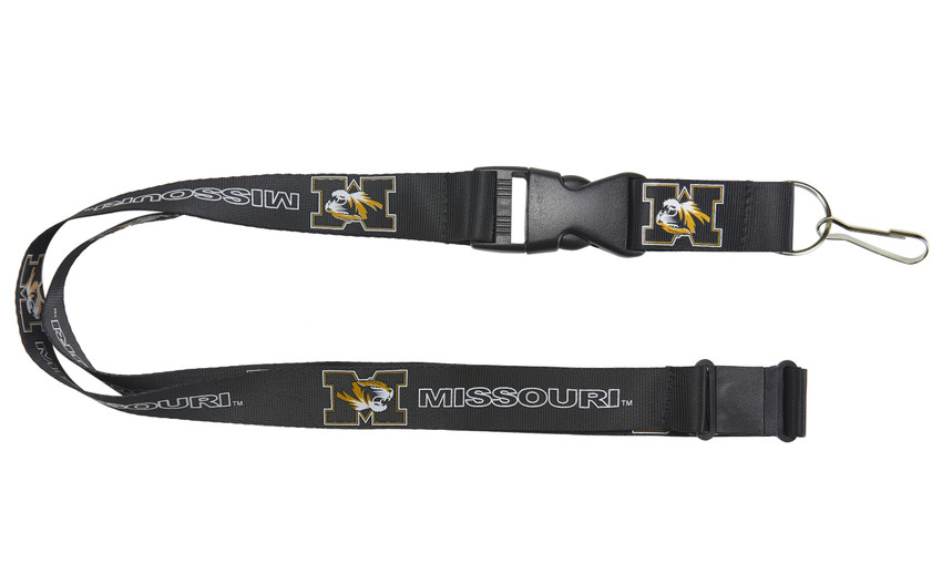 Missouri Tigers Lanyard Keychain ID Holder NCAA Fan Accessory Black