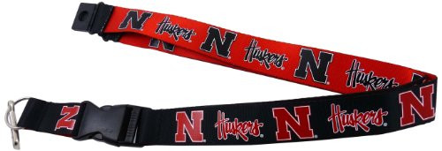 Nebraska Cornhuskers Lanyard Keychain ID Holder NCAA Fan Accessory Reversible