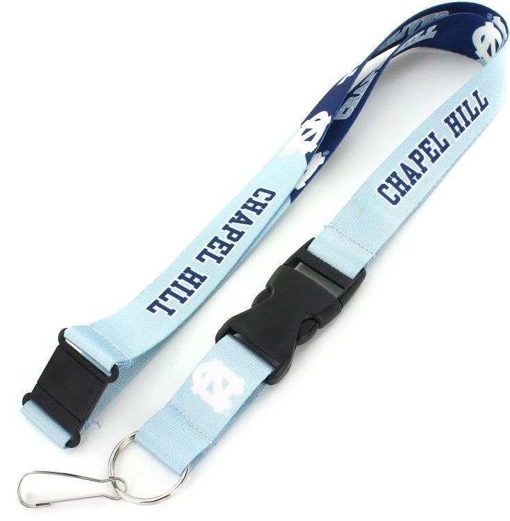 North Carolina Tar Heels Lanyard Keychain ID Holder NCAA Fan Accessory Breakaway Style Slogan Design
