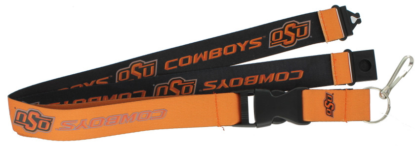 Oklahoma State Cowboys Lanyard Keychain ID Holder NCAA Fan Accessory Reversible